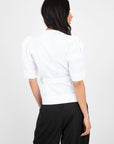 Ganni-Drapey-Wrap-Blouse-White