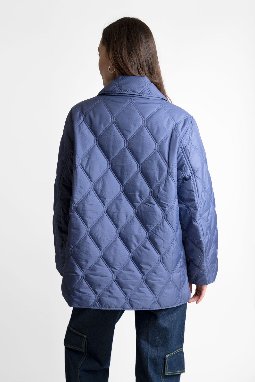 Ganni-Ripstop-Quilt-Coat-Gray-Blue
