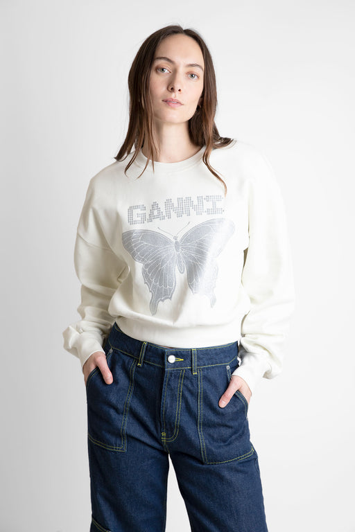    Ganni-White-Butterfly-Sweatshirt-Egret