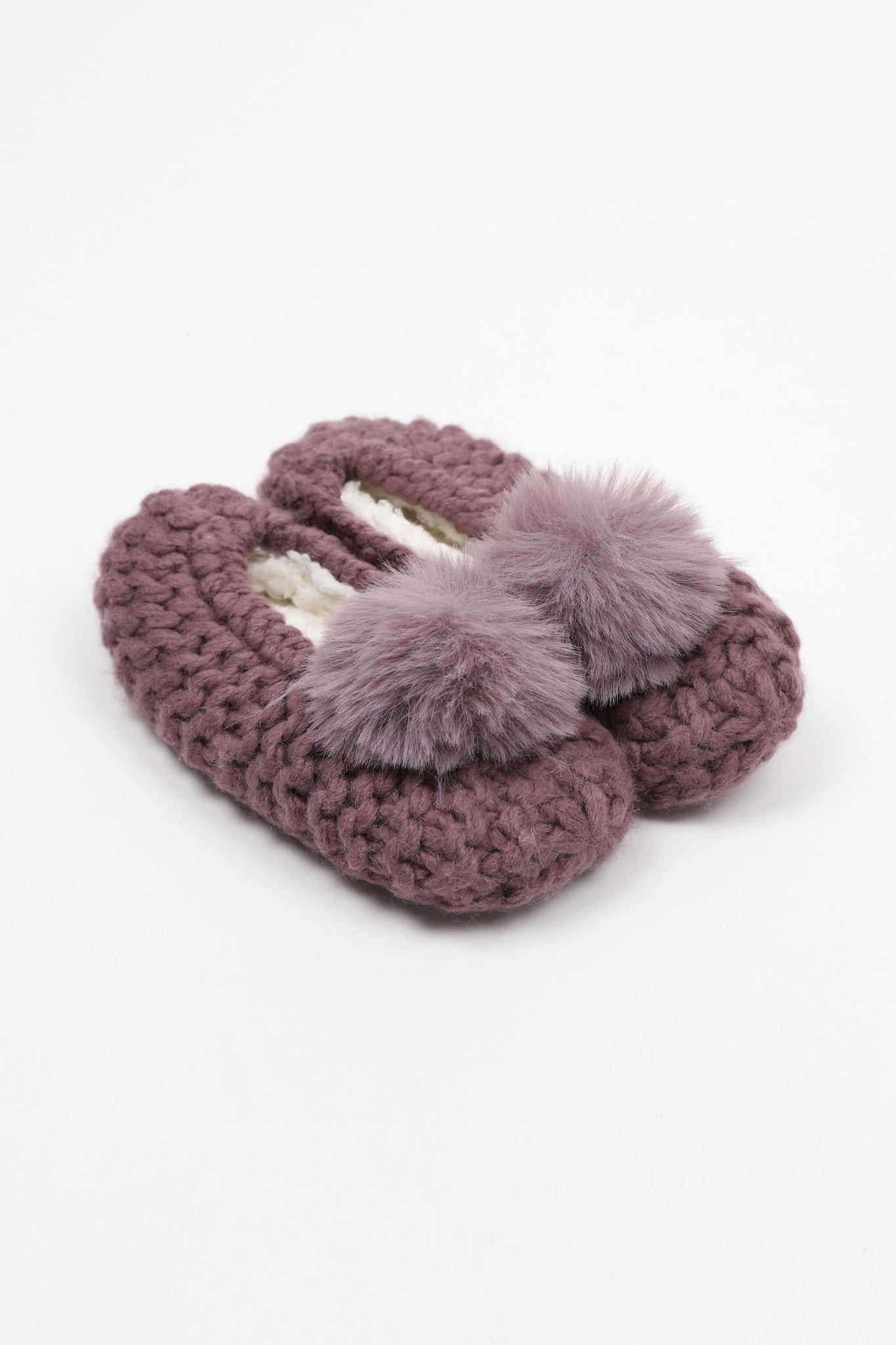 Lemon-Popcorn-Pom-Pom-Ballerina-Slipper-Plum