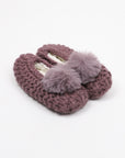 Lemon-Popcorn-Pom-Pom-Ballerina-Slipper-Plum