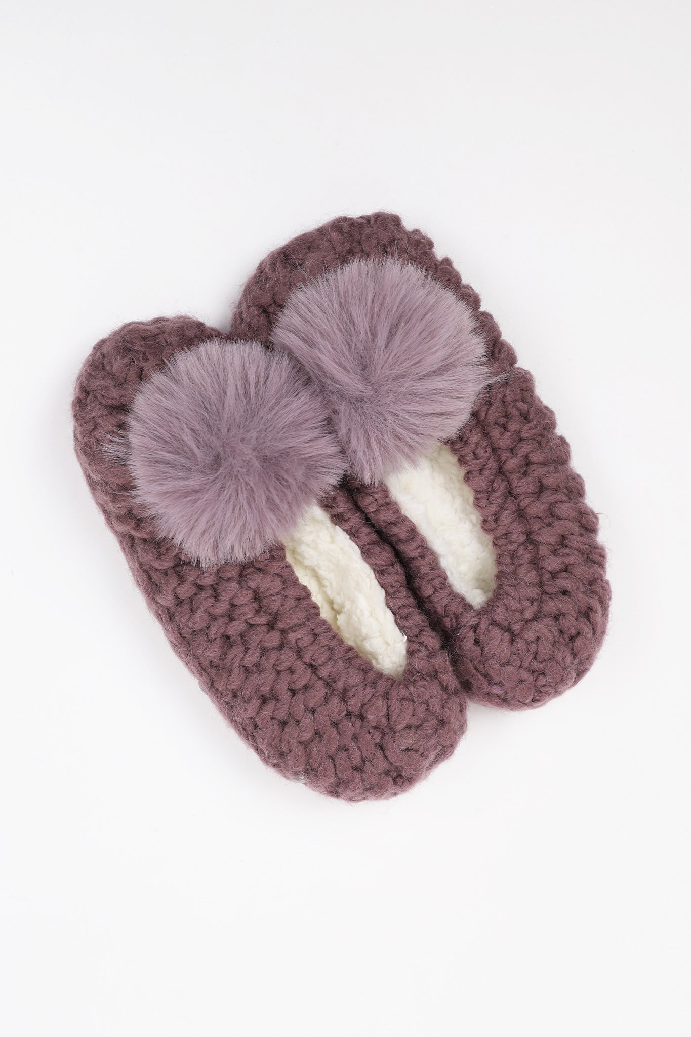 Lemon-Popcorn-Pom-Pom-Ballerina-Slipper-Plum