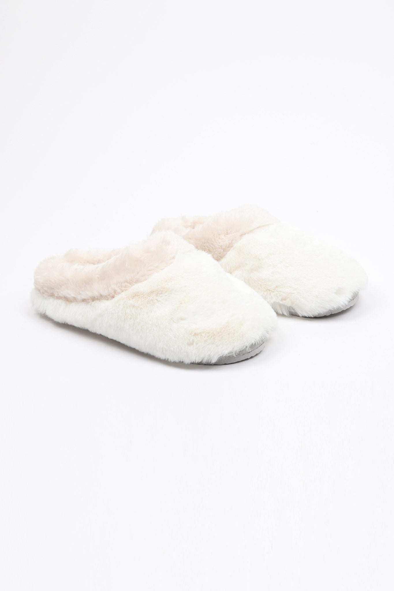 Lemon-Tipped-Fur-Scuff-Slipper-White