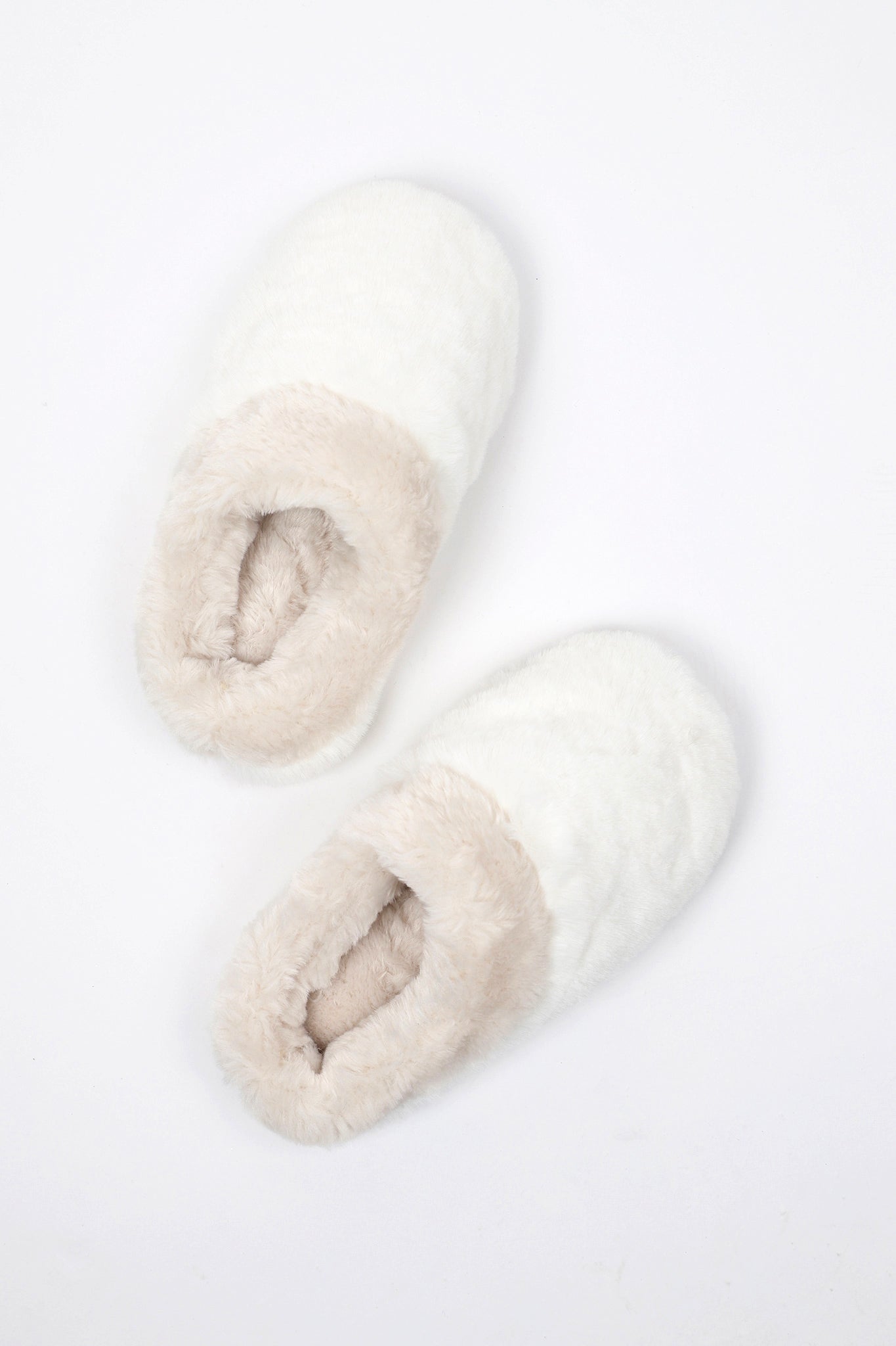 Lemon-Tipped-Fur-Scuff-Slipper-White