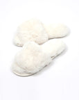 Lemon-Waterfront-Solid-Faux-Fur-Slide-White