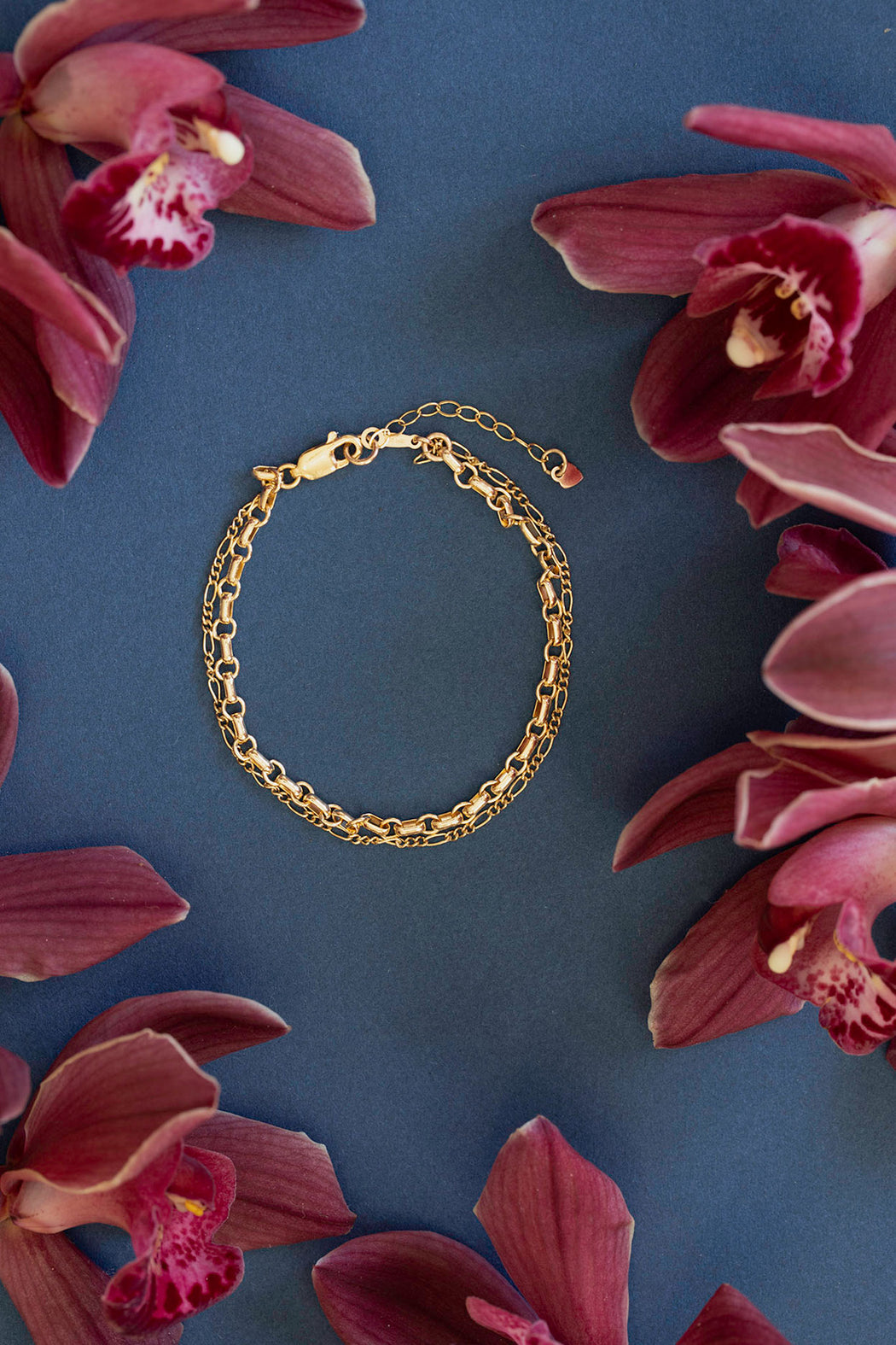 Two Row Belcher Figaro Bracelet