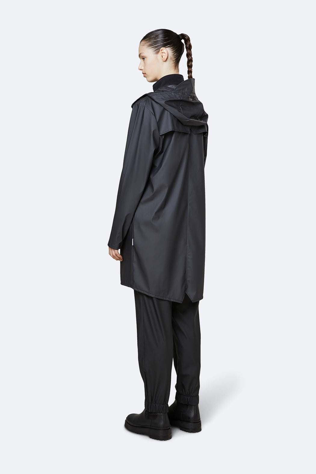 Rains Long Jacket Black