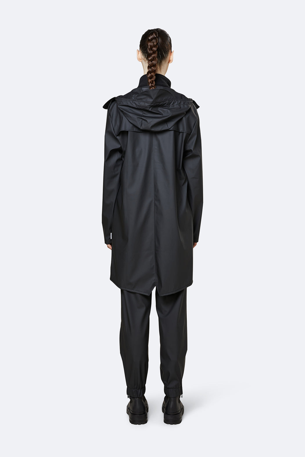 Rains Long Jacket Black