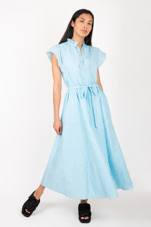 Samsoe-Samsoe-Karookh-long-dress-Blue-Topaz
