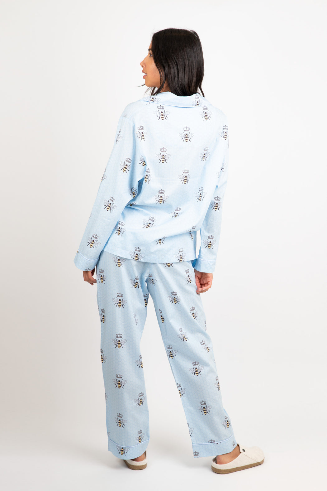 The-Cats-Pajamas-Queen-Bee-PJ-Set-Blue