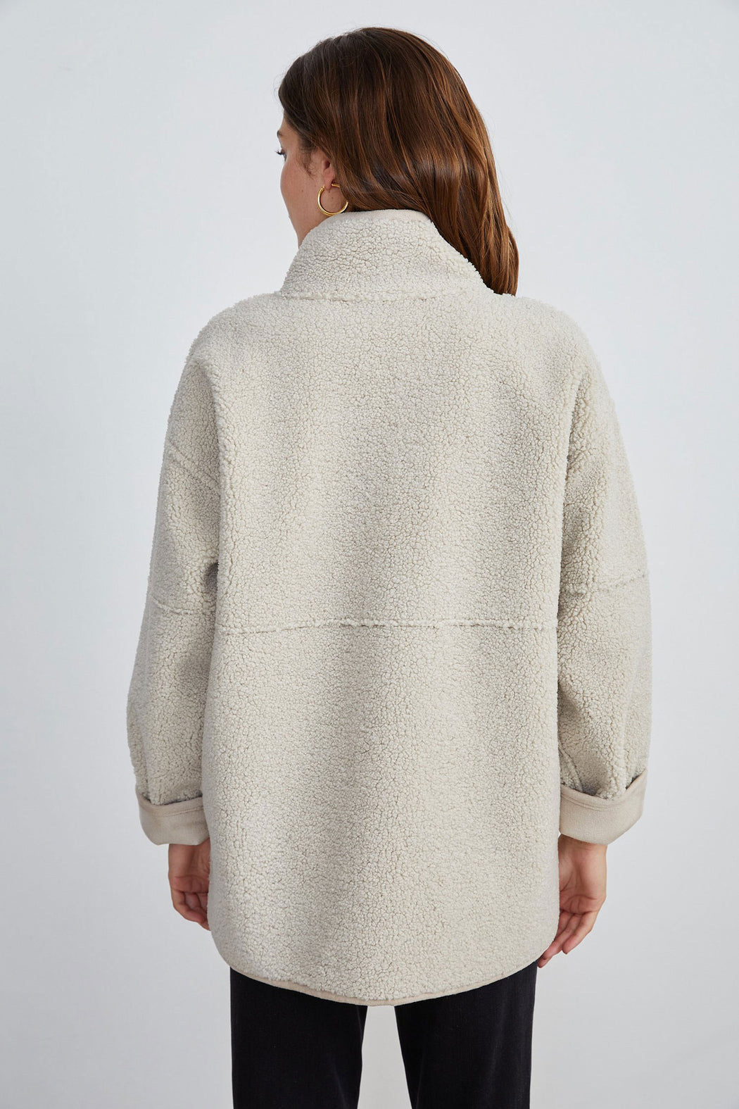Velvet Lux Sherpa Coat Ecru 