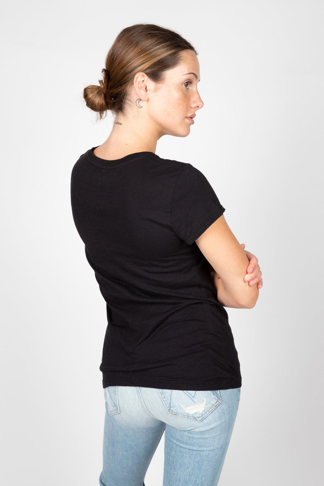 Velvet-Odelia-Cotton-Slub-Crew-Neck-Tee-Black