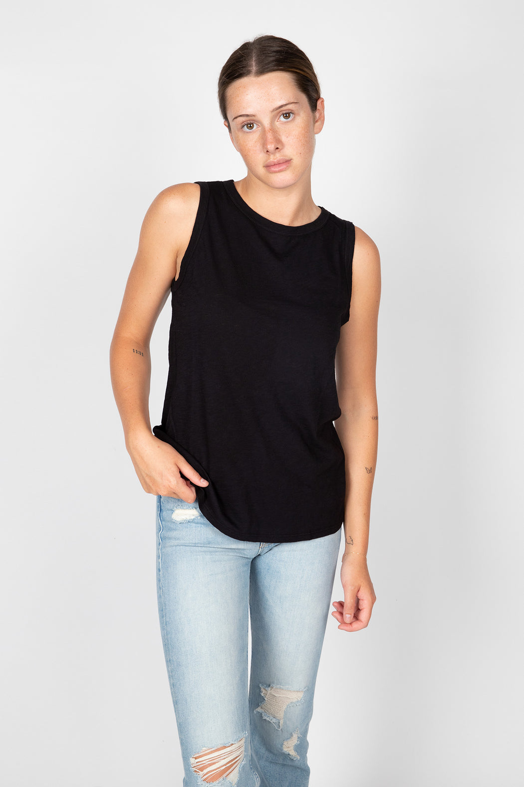 Velvet-Taurus-Cotton-Slub-Tank-Black